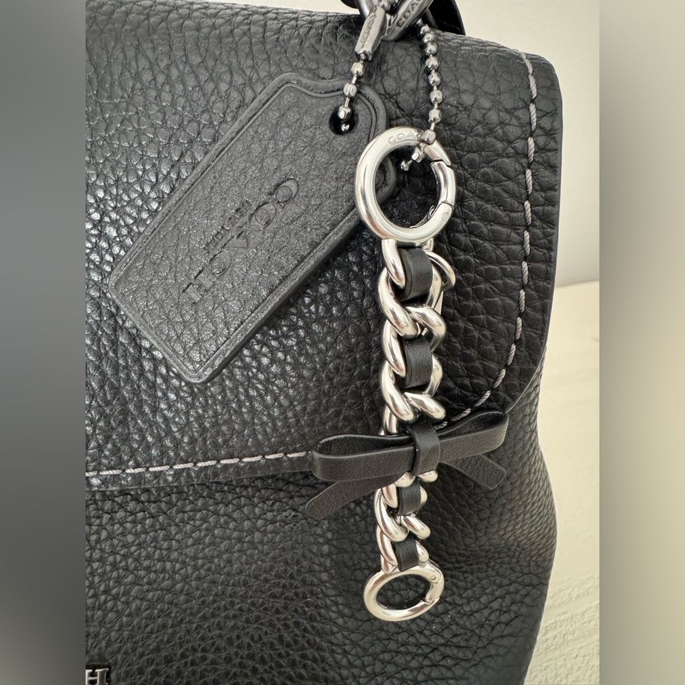 Brand new Authentic Coach Emory bag Black Pebbled Leather purse. - Picture 5 of 14